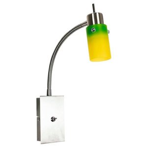 Žltozelená nástenná lampa, lampa na ramene, Verdi