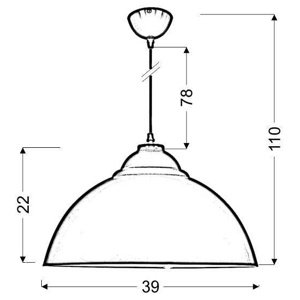 Závesná lampa Hang Uni 1xE27 zelená