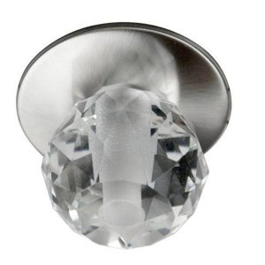Stropná lampa saténovo-niklová krištáľová guľa G4 SK-04