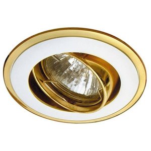 Stropná lampa s výklopným uhlom, strieborná a zlatá, UO-09