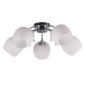 Stropná lampa Zachera 5xE27 biela