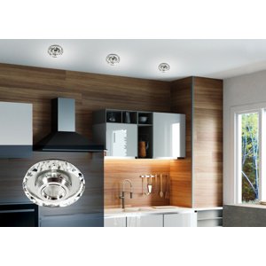 3W LED stropné svietidlo, okrúhle, brúsené sklo, SS-35