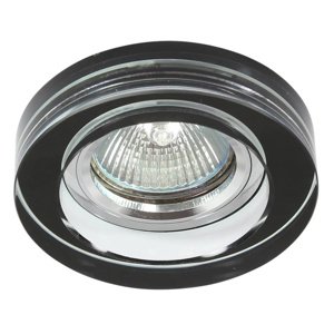 Stropné svietidlo čierne okrúhle sklo MR16 50W SS-31