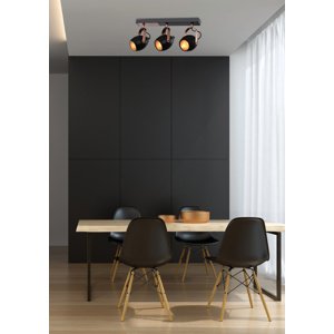 Čierno-medená nastaviteľná bodová lampa E14 3x40W Anica