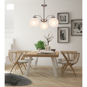 Závesná lampa Baida s matným priehľadným tienidlom