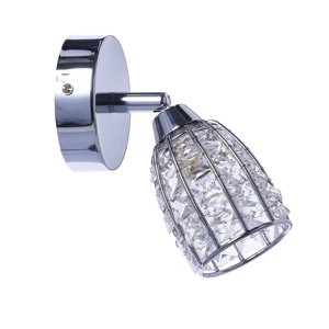 Nástenná lampa Shiba chrómová, 1x15W, tienidlo G9, priehľadná