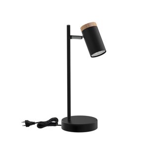 Stolová lampa LAGOS ČIERNA 1X15W GU10 TIENIDLO ČIERNA+DREVENÁ