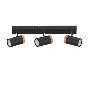STROPNÁ LAMPA LAGOS ČIERNA 3X15W GU10 TIENIDLO ČIERNA+DREVENÁ