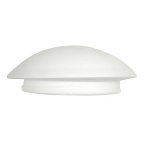 Biele okrúhle sklenené tienidlo 39 cm pre stropnú lampu Nina