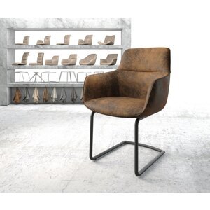Jídelní židle Pejo-Flex Hnědá Vintage Cantilever Round Černá