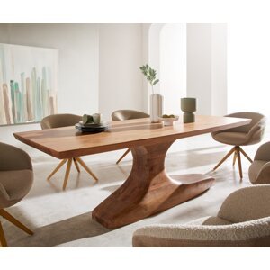 Jedálenský stôl Jalta 220x95 cm prírodný akáciový masív