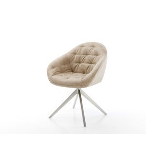 Otočné kreslo Gaio-Flex Mikrovlákno béžové Vintage Cross Frame Wide