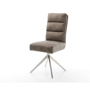 Otočné kreslo Pela-Flex Mikrovlákno Taupe Vintage Cross Frame Wide