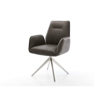 Otočná stolička Zoa-Flex Mikrovlákno Antracit Vintage Krížový rám
