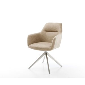 Otočné kreslo Pejo-Flex Mikrovlákno béžové Vintage Cross Frame Wide