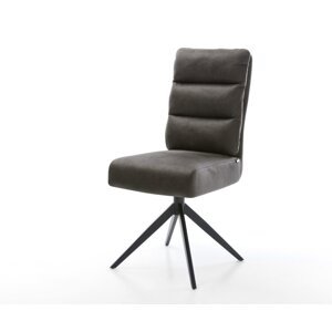 Otočná stolička Pela-Flex mikrovlákno antracit vintage krížový rám