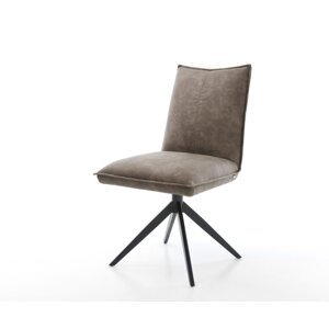 Otočné kreslo Lelio-Flex Mikrovlákno Taupe Vintage Cross Frame Wide