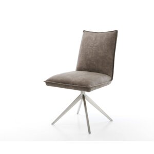 Otočné kreslo Lelio-Flex Mikrovlákno Taupe Vintage Cross Frame Wide