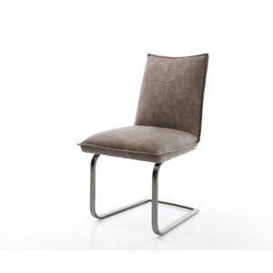 Konzolové kreslo Lelio-Flex z mikrovlákna taupe vintage s plochým