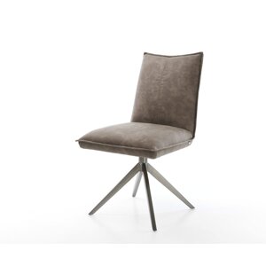 Otočné kreslo Lelio-Flex mikrovlákno taupe vintage krížový rám široký