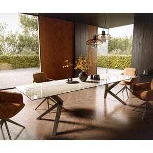 Jedálenský stôl Edge 300x100 Keramika Laminam® Onice Oro ?Zenthara