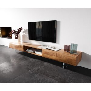 Nízka doska New Live-Edge 240 cm prírodná akácia 4 dvierka 1