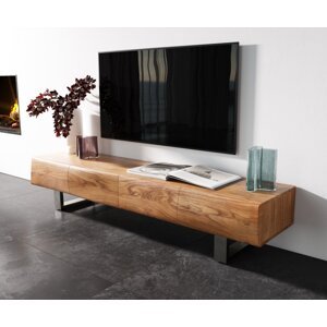 Nízka doska New Live-Edge 175 cm prírodná akácia 4 dvierka behúň