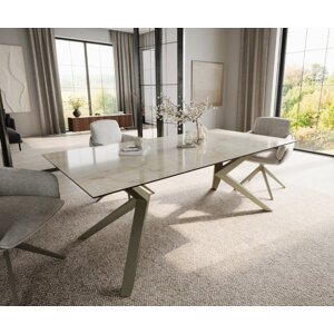Jedálenský stôl Edge 200x100 keramický Laminam® Onice Oro ?Zenthara