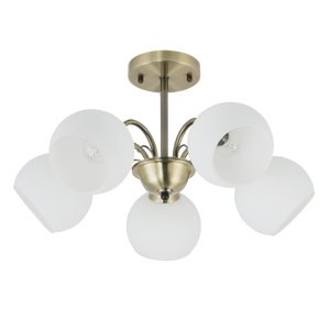 Závesná lampa NESTOR Patina 5x40W E27 biele tienidlo