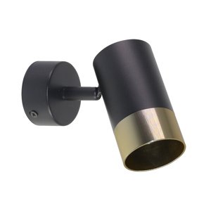 NÁSTENNÁ LAMPA TOBI ČIERNA 1X15W GU10 TIENIDLO ČIERNA+ZLATÁ