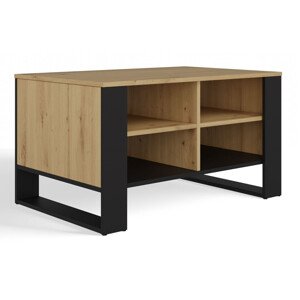 Konferenčný stolík MODERN 4P - čierna / dub artisan