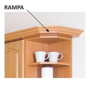 KONDELA MDF Klasik GN-60 rampa na rohovú skrinku jelša