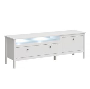 KONDELA Olje 1S1K/160 tv stolík biela