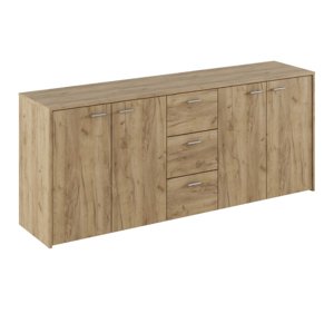 KONDELA Hugos 180 štvordverová komoda so zásuvkami dub artisan