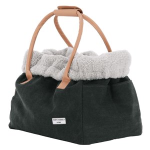 KONDELA Manik Typ 4 taška pre psa 40x26x30 cm sivá / béžová