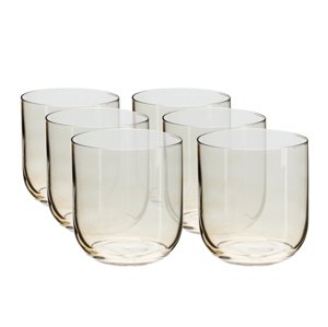 KONDELA Lilo Typ 5 pohár na vodu (6 ks) 360 ml svetlohnedá dymová