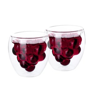 KONDELA Hotcolder Typ 28 termo pohár na víno (2 ks) 180 ml priehľadná