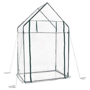 KONDELA Pubol balkónový fóliovník 84x124x200 cm zelená / priehľadná