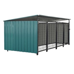 KONDELA Dogny Typ 6 voliéra pre psa 135x260x116 cm tmavozelená / antracit