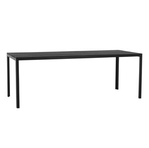 KONDELA Abelo záhradný stôl 205 cm čierna