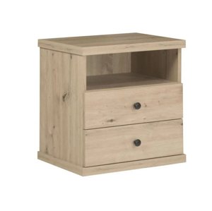 KONDELA Koli C-17 nočný stolík dub artisan / čierna