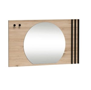 KONDELA Koli C-21 zrkadlo na stenu dub artisan / čierna