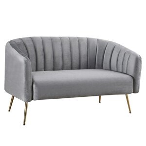 KONDELA Bagy dvojsedačka sivá (Velvet)