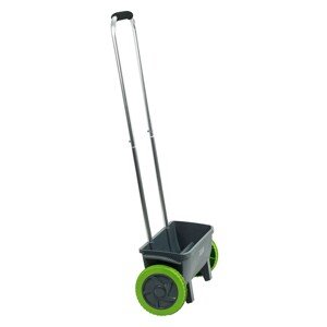 KONDELA Gloster záhradný sejací a rozmetací vozík 12 l sivá / zelená
