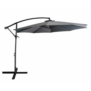 KONDELA Zaim New záhradný slnečník 330 cm čierna / sivá