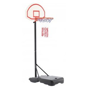 KONDELA Eirik prenosný basketbalový kôš biela / modrá / červená / čierna