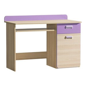 KONDELA Ego L10 pc stolík jaseň / fialová