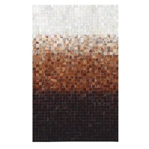 KONDELA Typ 7 kožený koberec 200x300 cm vzor patchwork